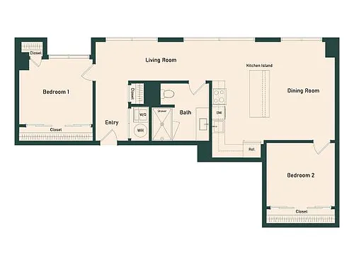 Floor plan 1B-8