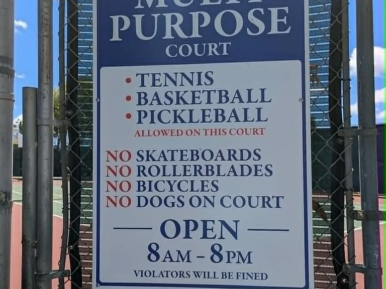 Complex has 2 courts, one multi purpose and one tennis only