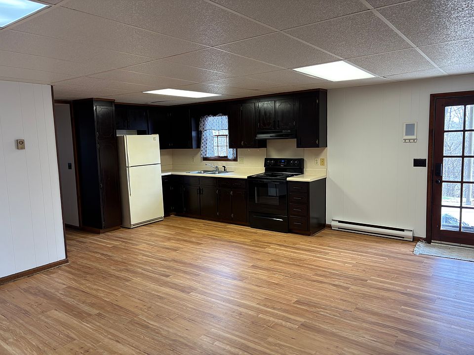 Living room and kitchen area