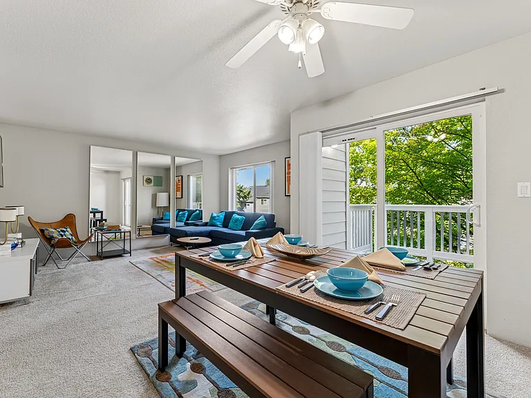 Living & Dining Room | 2-Bedroom | Clermont