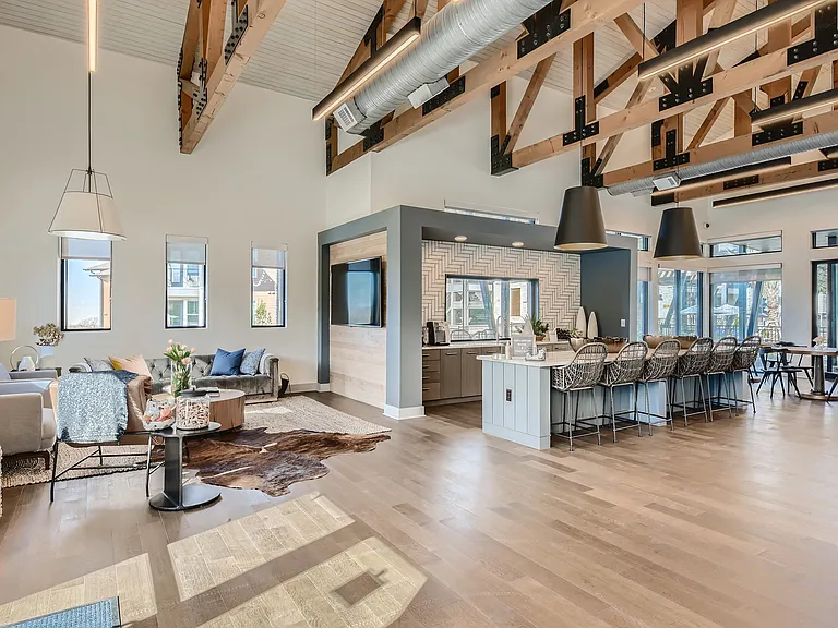 Resident clubhouse with communal kitchen