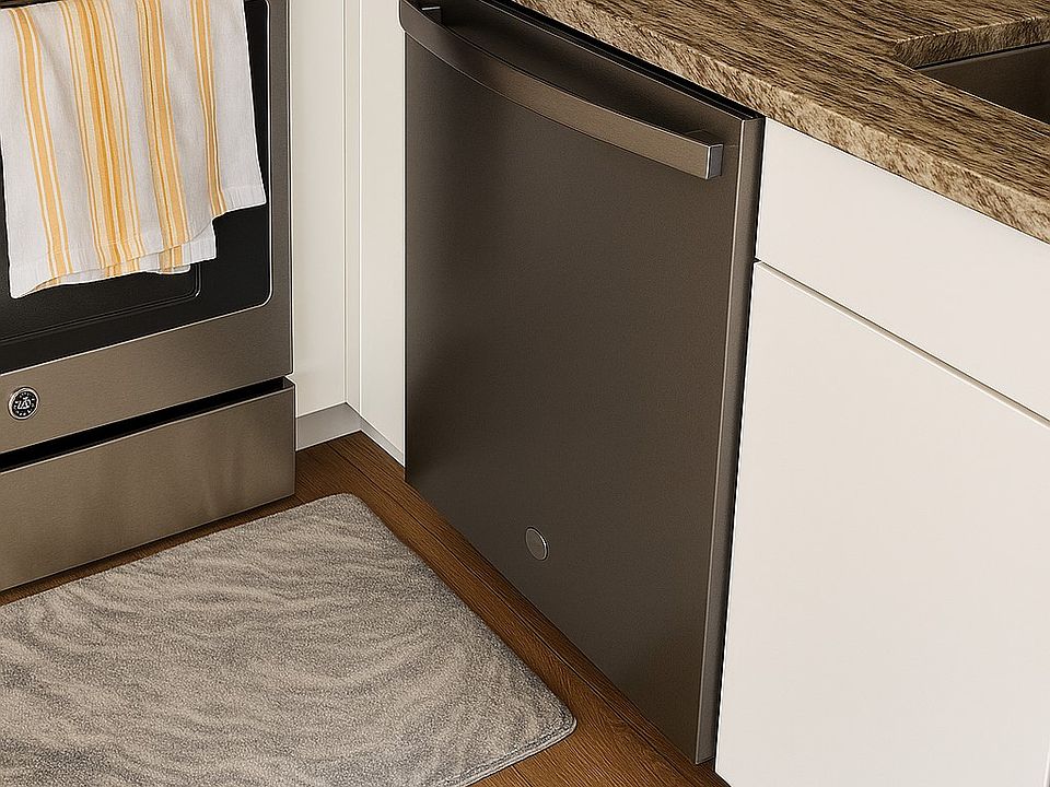 Kitchen stainless steel appliances - dishwasher