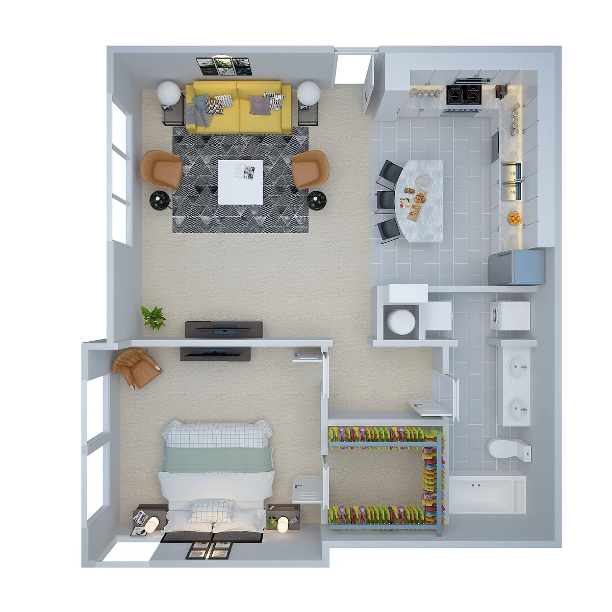 Floor plan 1 Bedroom