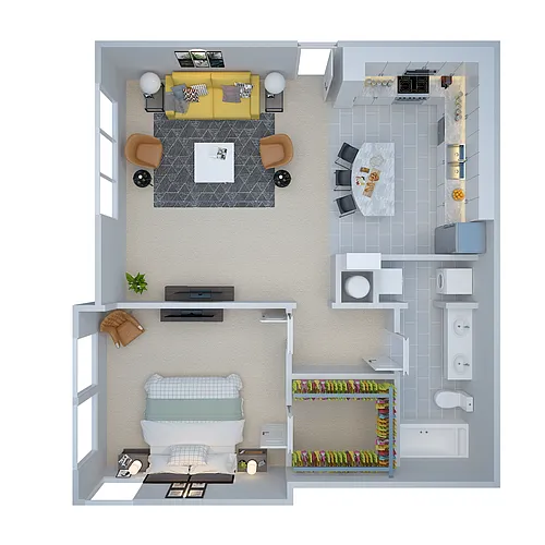 Floor plan 1 Bedroom