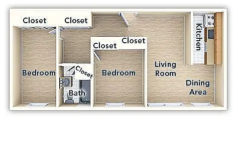 Floor plan Two Bedroom