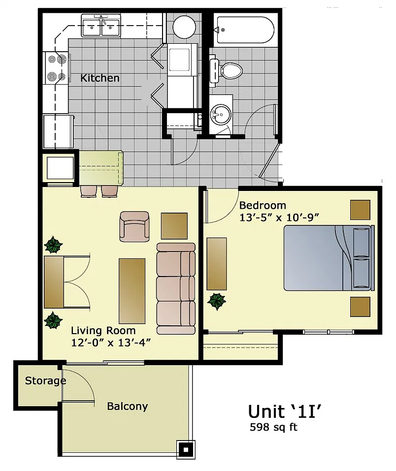 Floor plan 1I