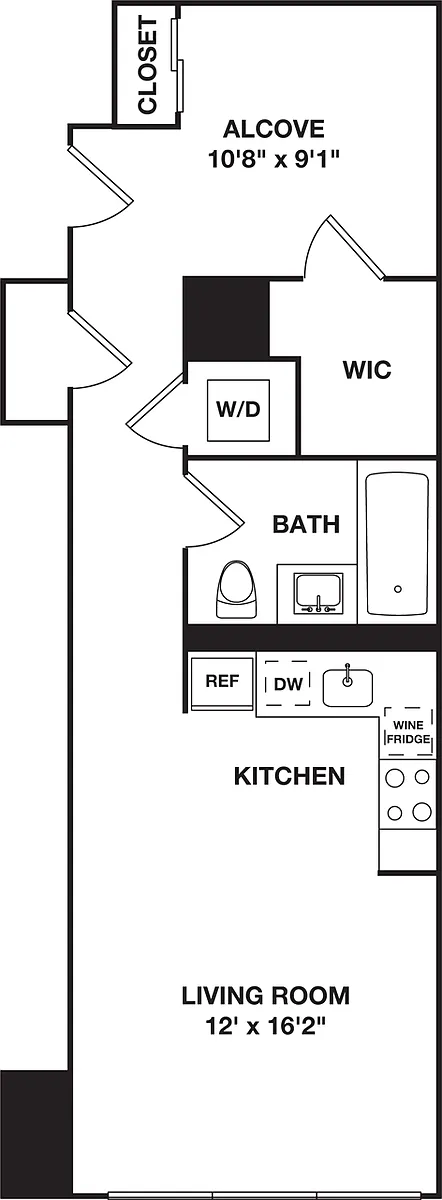 Floor plan Studio F
