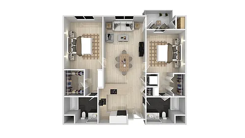 Floor plan 1 Bedroom 1 Bath D