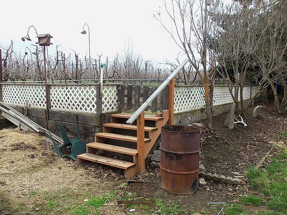 Fenced garden area