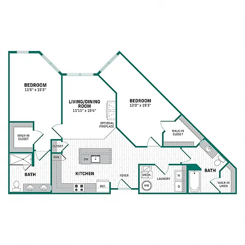 Floor plan E1 - The Refinery