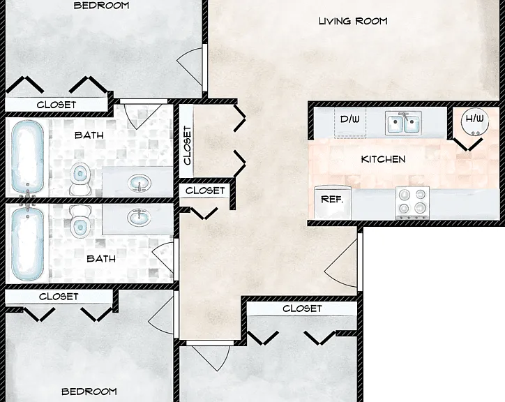 3X2 Floorplan Diagram