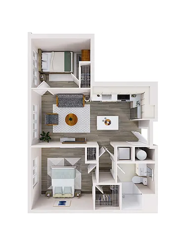 Floor plan Port: 2 Bedroom Apartment