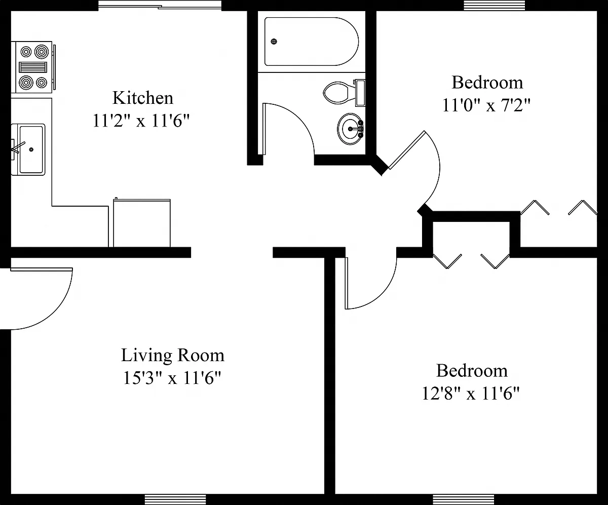 Floor plan 2 Bedroom