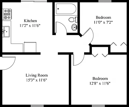 Floor plan 2 Bedroom