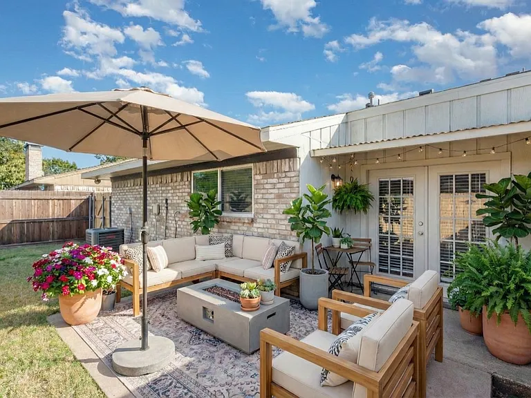 Furnished patio area.