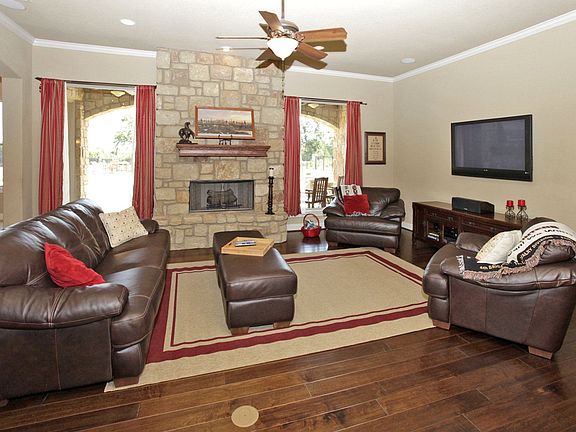 Stone & oak raised hearth