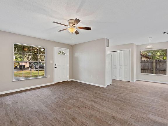 Living room and dining room