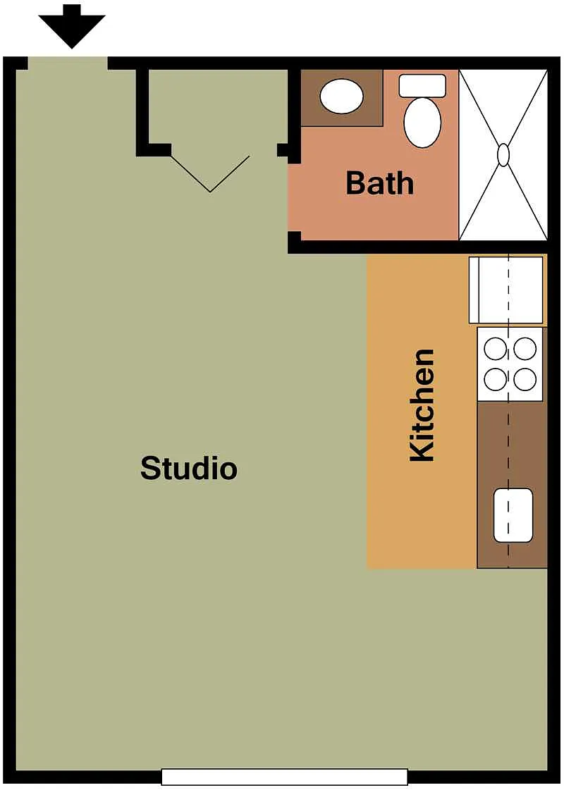 Floor plan Studio Efficiency
