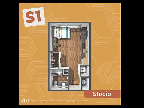 Floor plan Studio - S1