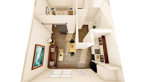 Floor plan Studio Suite - Private Entrance