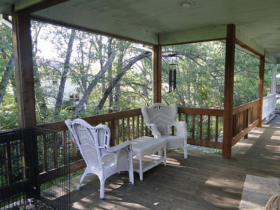 Eating Deck nestled in shade