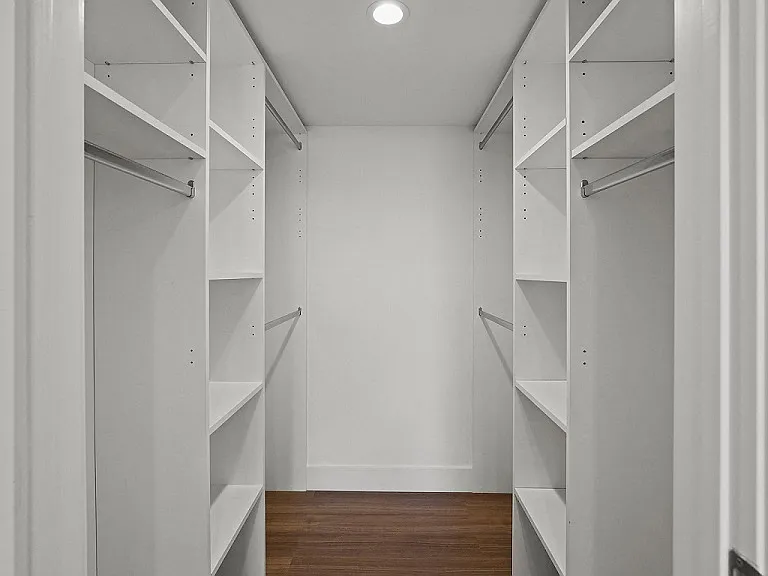 Large-Size Walk-In Closet with Built-In Organizers