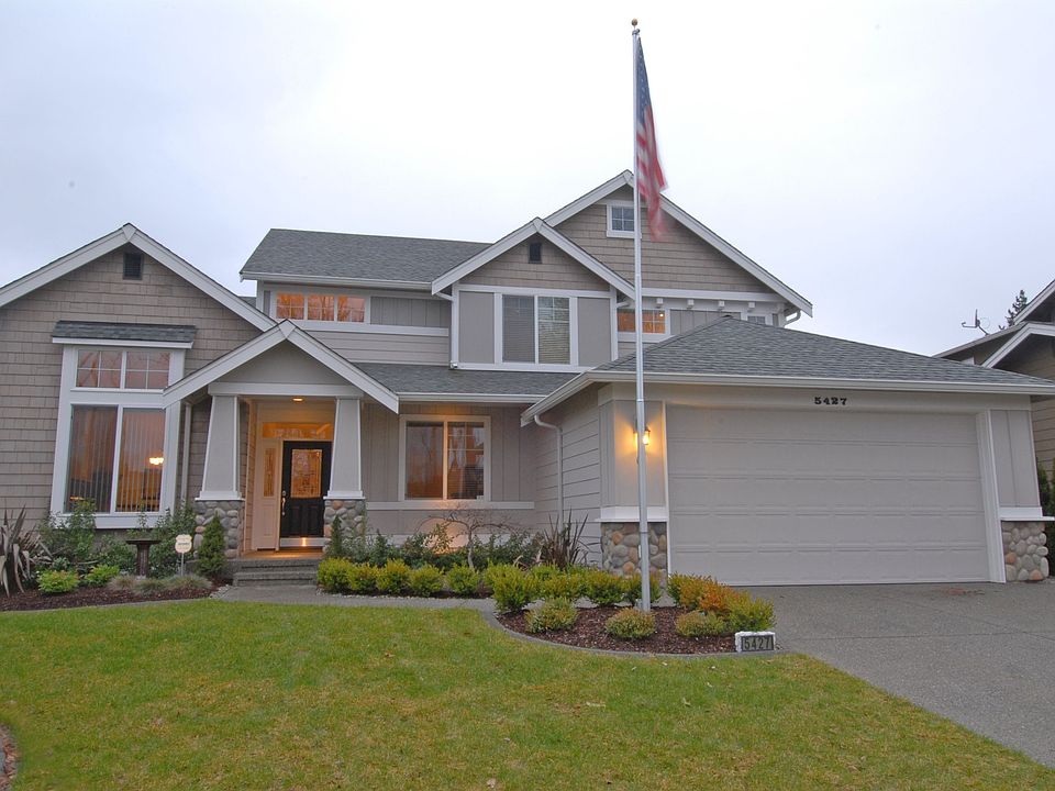 Dramatic front architecture of home!