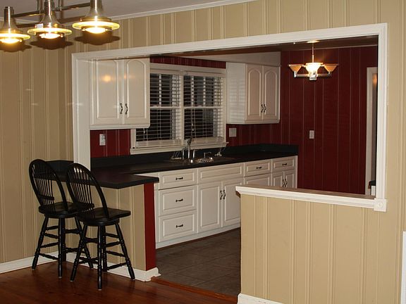 View from dining room into the kitchen. 