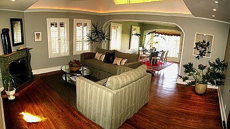 Designer remodeled living room with dome ceilings with superb lighting!