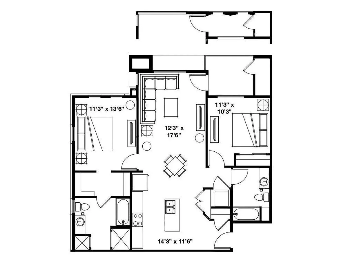 Floor plan 2X2 A