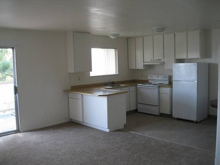 kitchen and living room