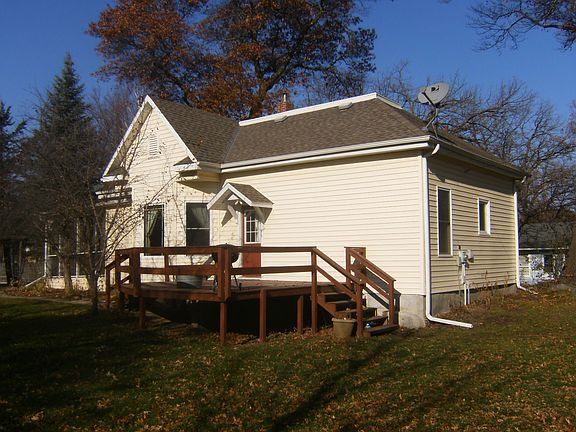 Side of House with Deck 524 7th St Staples, MN