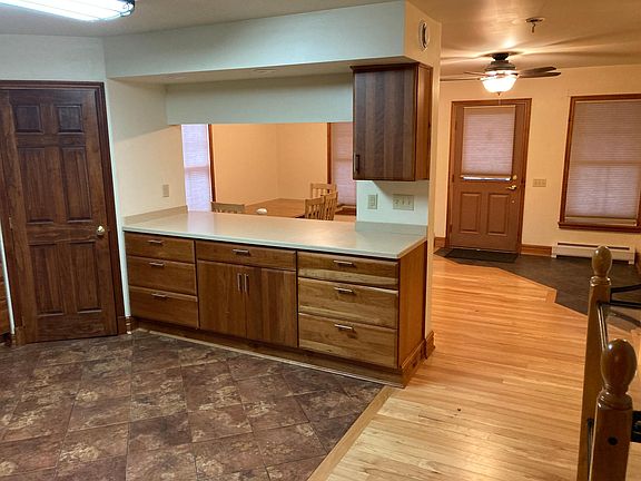 Kitchen looking into dining room