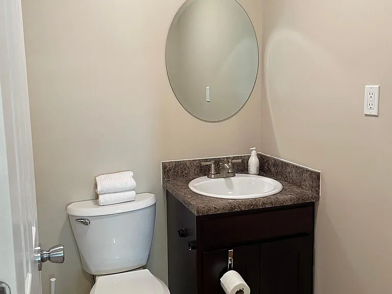 1/2 bath downstairs.