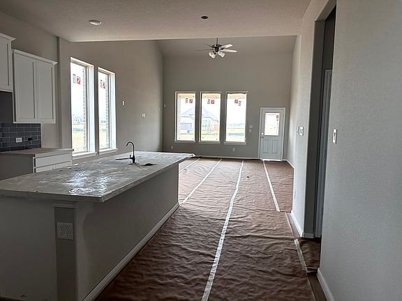 Construction progress - kitchen open to dining and family room
