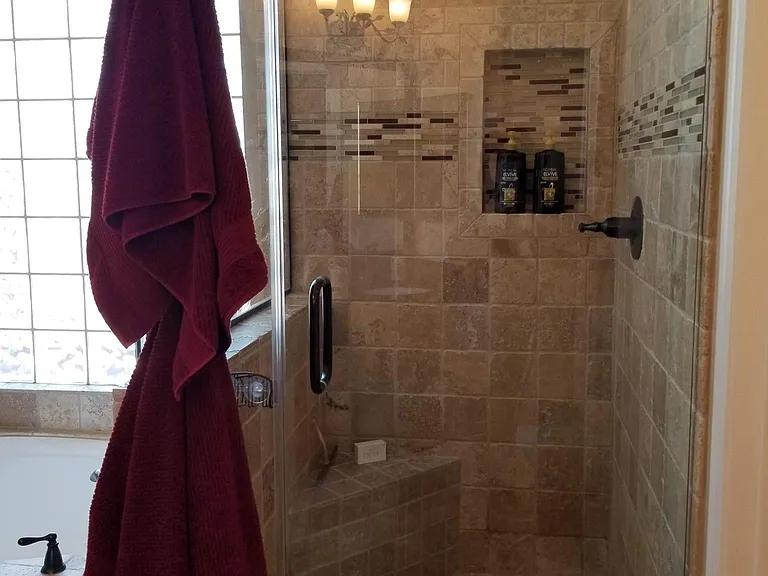 Shower with seat