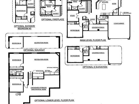Floor plan incl Nook Bar Bedroom options
