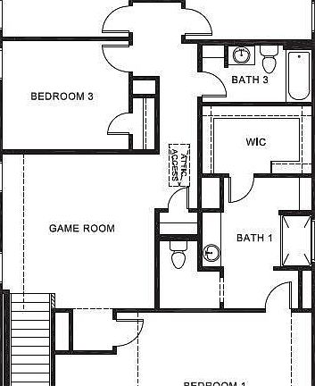 Madison Floorplan, 2nd story. All photos shown here may not depict the specified home & features included are for illustration purposes only