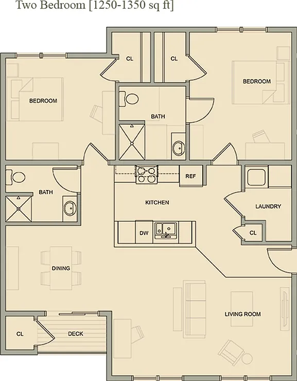 Floor plan 2 Bedroom Signature