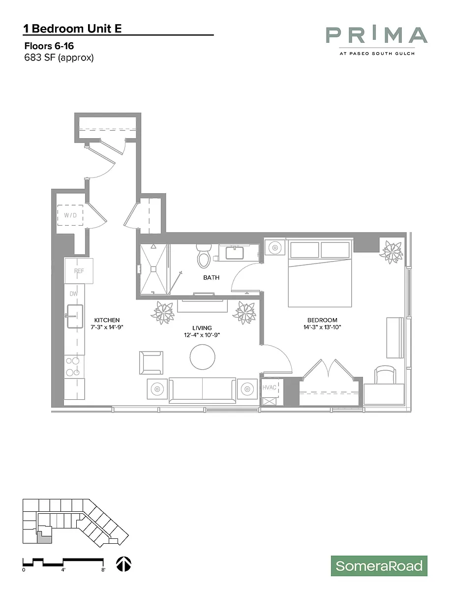 Floor plan 1E
