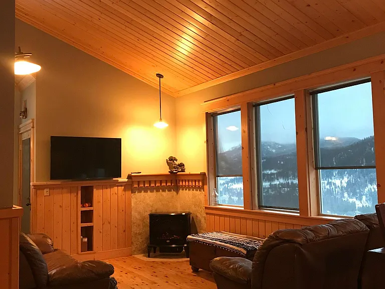 Living Room with Electric Fireplace