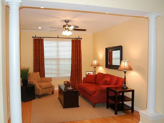 columned formal living room