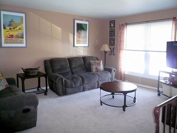 Spacious living room off of kitchen.