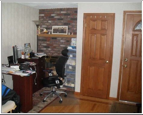 Living room with hardwood flooring