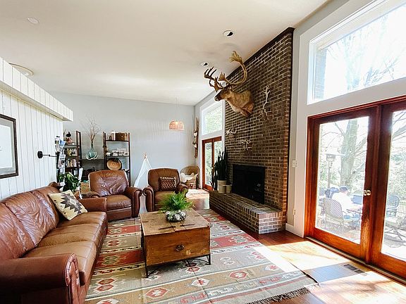 Brick patio just steps away