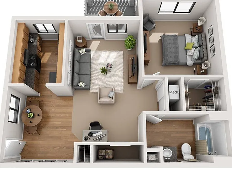 1 Bedroom | 1 Bath | 780 SF 1 Bedroom | 1 Bath | 780 SF