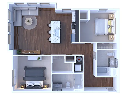 Floor plan 2 Bedroom/2 Bathroom
