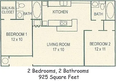 Floor plan 2 Bedroom Apartment