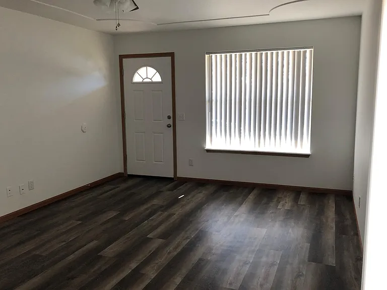 Living room and door entrance