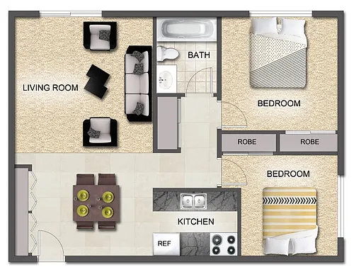 Floor plan 2 Bedroom